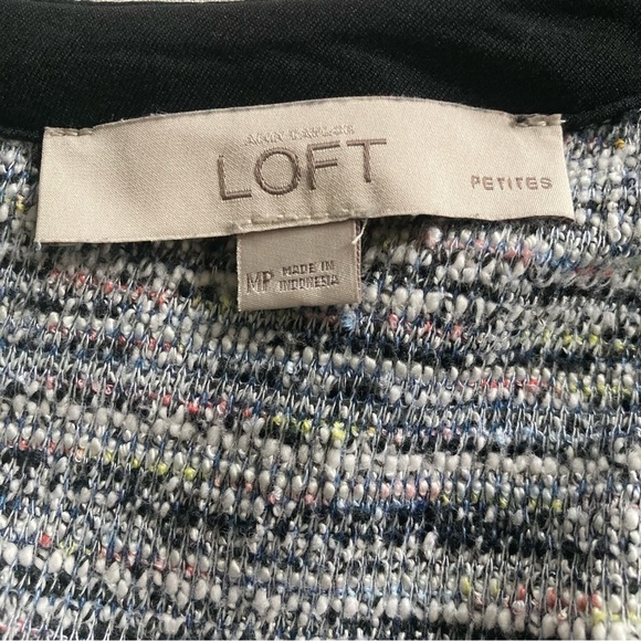 Ann Taylor Loft gray and ivory textured shift a-line dress. Size M petite - Picture 6 of 10